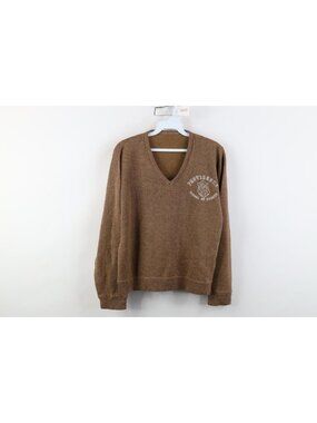Vtg 60s Womens Medium Providence University School of Nursing Knit Sweater USA